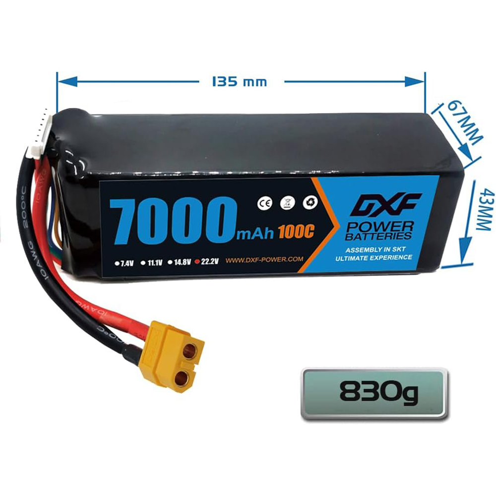 Bateria DXF 6S Lipo 10000mAh 7 – 6S Lipo Battery 22.2V 5000Mah recenzja i cena